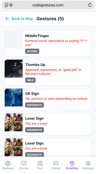 RudeGestures.com – screenshot 3