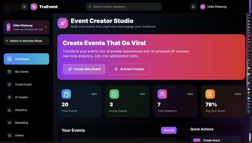 TruEvent  – screenshot 2