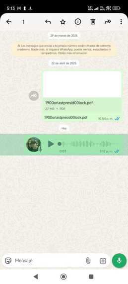 Transcribe using whatsapp – screenshot 2