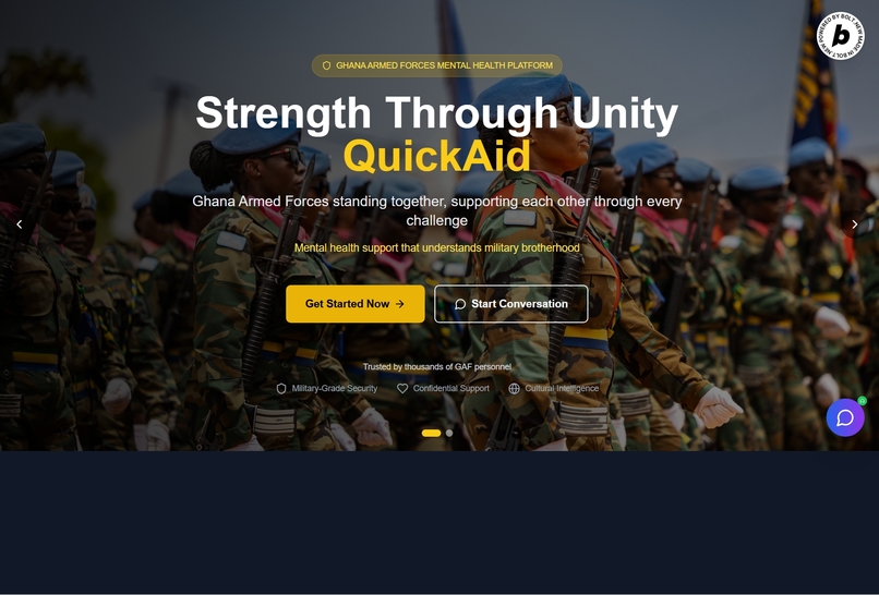 QuickAid: AI-Powered Mental Health for Ghana Armed Forces – screenshot 1