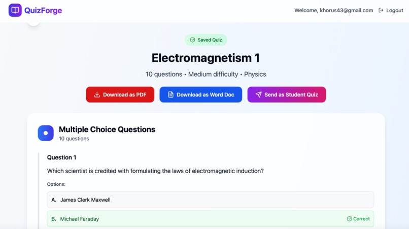 QuizForge – screenshot 2