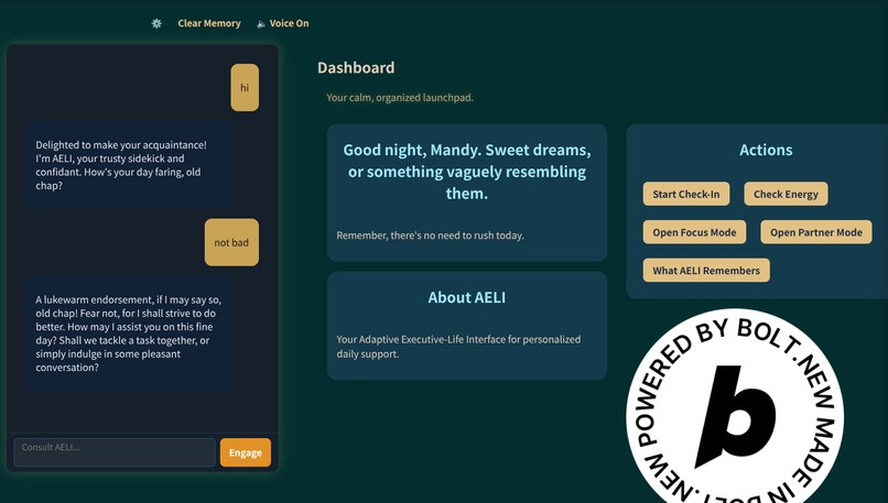 AELI-Adaptive Executive-Life Interface – screenshot 1