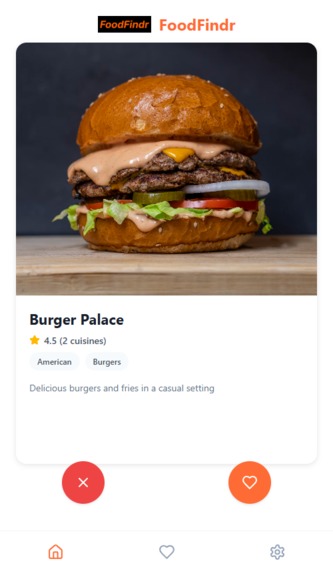 FoodFindr – screenshot 1