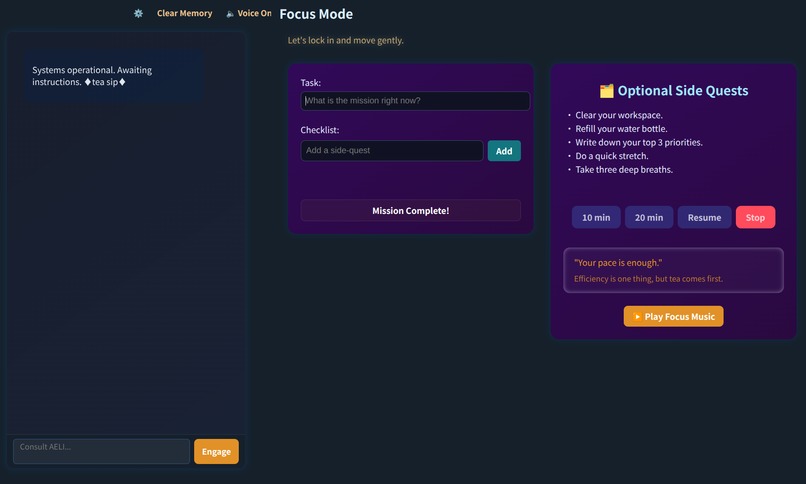 AELI-Adaptive Executive-Life Interface – screenshot 6