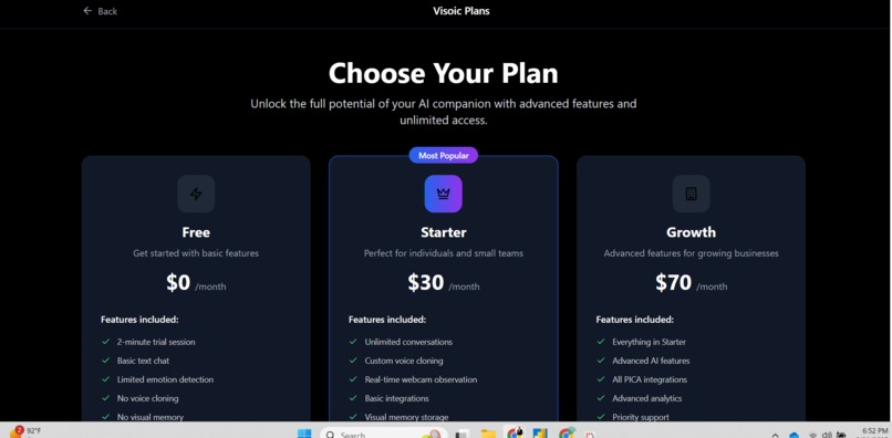 VISOIC – Voice-First AI Assistant, Realistic Video Responses – screenshot 3