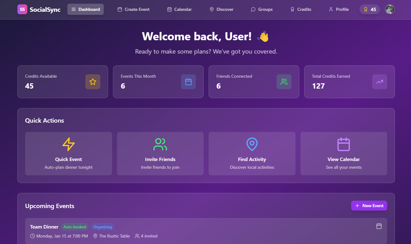Social Events App for Workaholics | Devpost