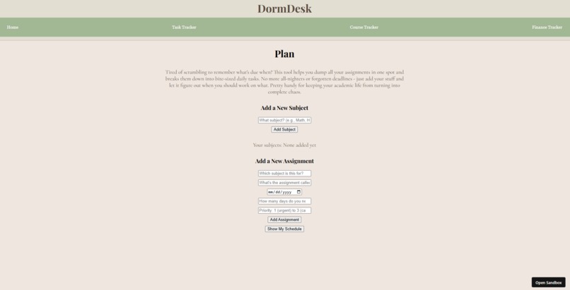 DormDesk – screenshot 3