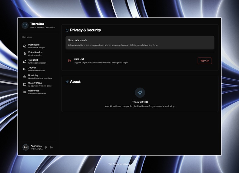 TheraBot – screenshot 2
