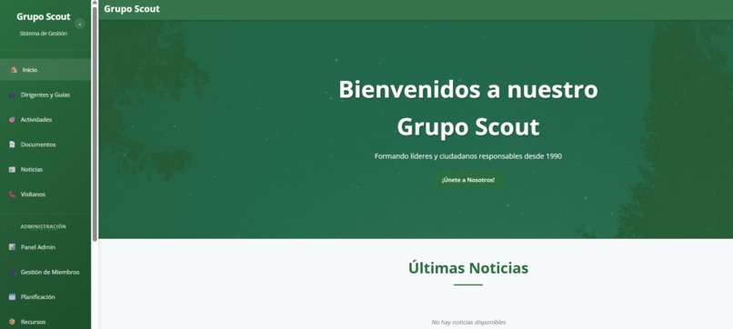 WEB SCOUT MANAGER SYSTEM – screenshot 1