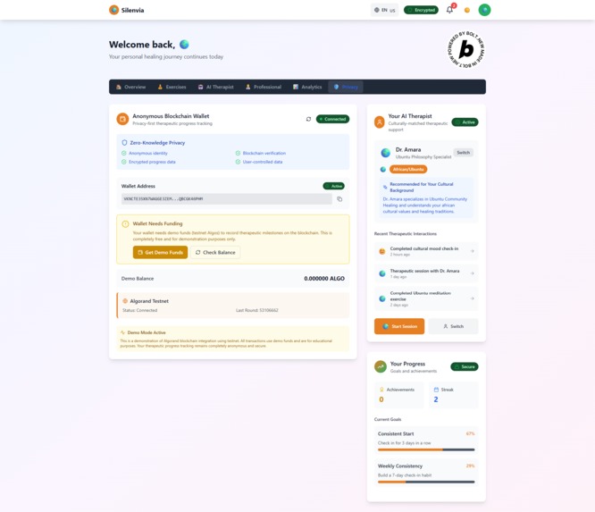Silenvia AI Therapy Companion – screenshot 4