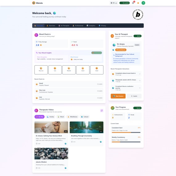 Silenvia AI Therapy Companion – screenshot 1