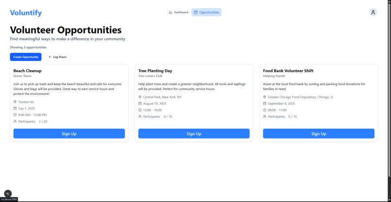 Voluntify – screenshot 2