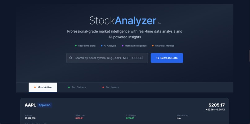 Stock Analysis – screenshot 1