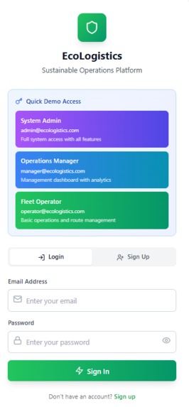 EcoLogistics for a Sustainable and Efficient Future – screenshot 1