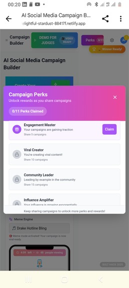 AI social media campaign generator (hashtagX) – screenshot 4