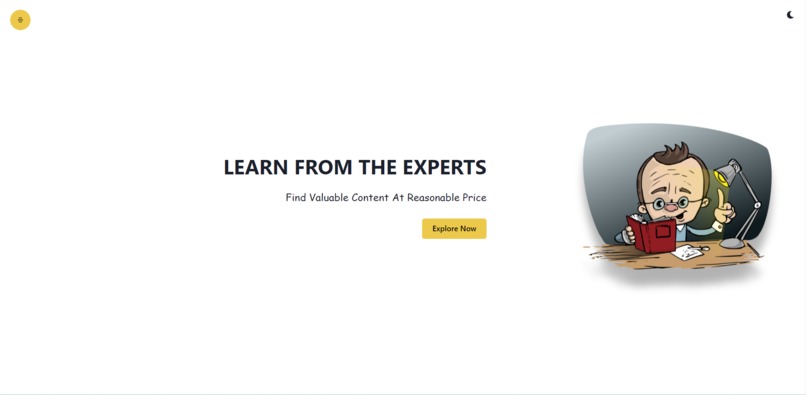 E learning plateform – screenshot 1