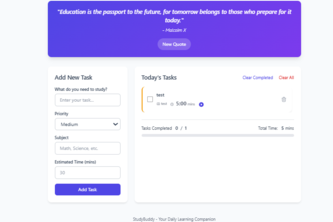 StudyBuddy – A Daily Learning Planner for Students