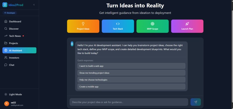 Idea2Prod – screenshot 2