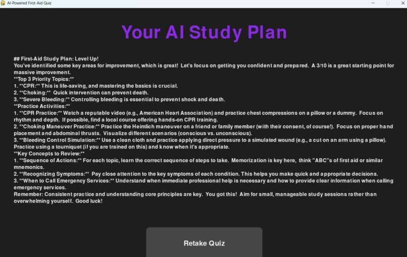AI-Powered First-Aid Quiz Game – screenshot 7