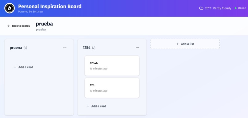 Personal Inspiration Board - Full-Featured Kanban App – screenshot 2