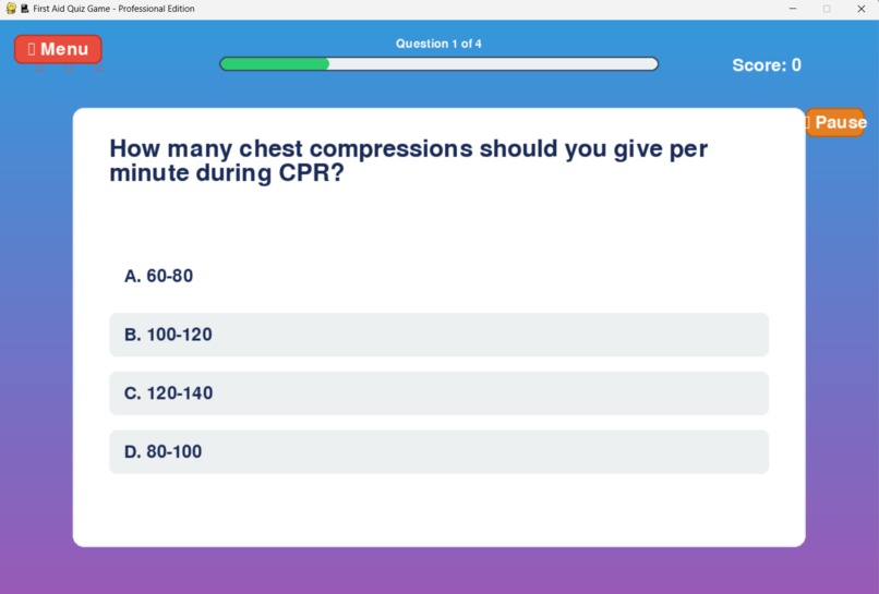 First‑Aid Quiz Game – screenshot 3