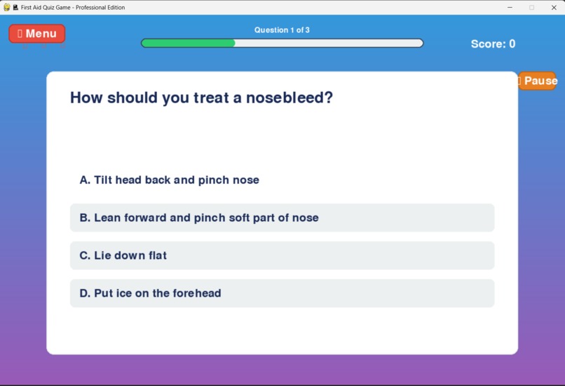 First‑Aid Quiz Game – screenshot 5