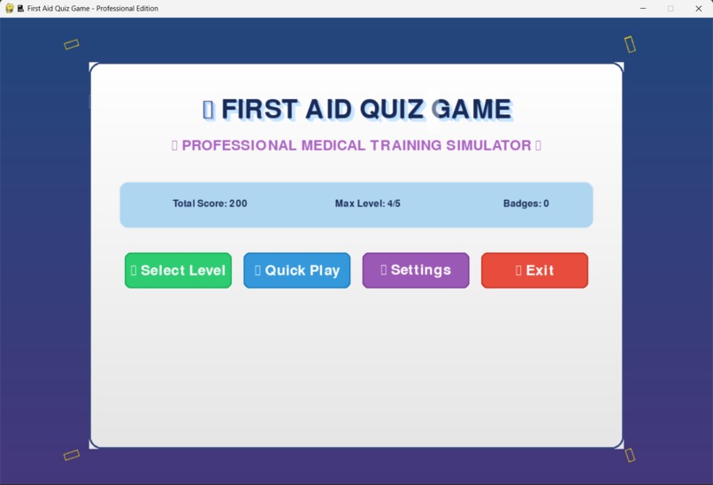 First‑Aid Quiz Game – screenshot 1