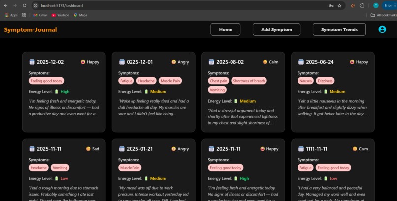  Symptom-Journal – screenshot 2