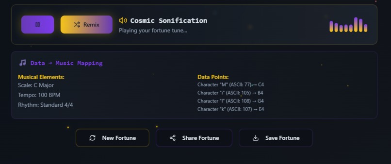 Cosmic Melodies: Turn Space Data into Musical Fortunes – screenshot 2