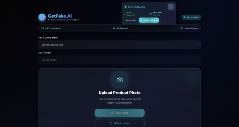 GetFake.ai – screenshot 1