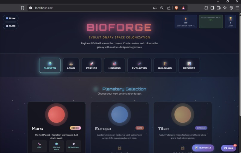 BioForge – screenshot 1