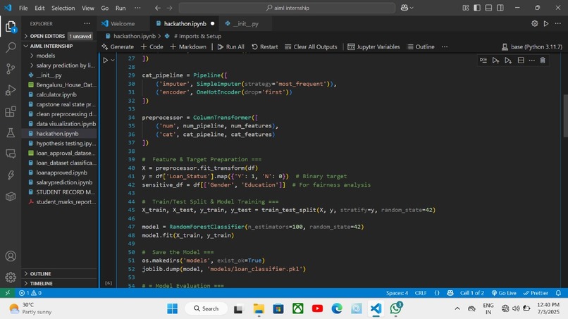 Loan dataset refining and used numpy and other library  – screenshot 4