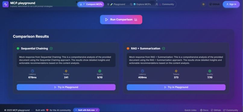 MCP.playground – screenshot 2