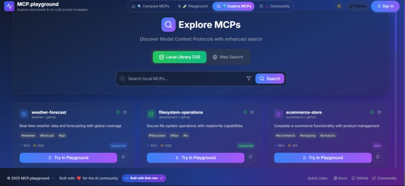 MCP.playground – screenshot 4