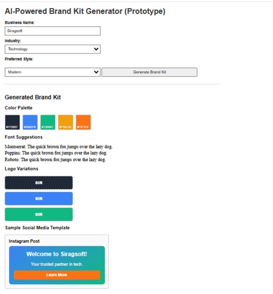 AI-Powered Brand Kit Generator — Build Plan – screenshot 1