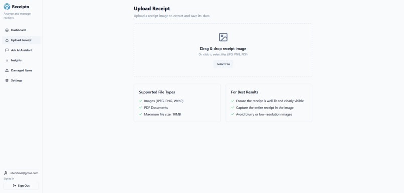 Receipto – screenshot 2