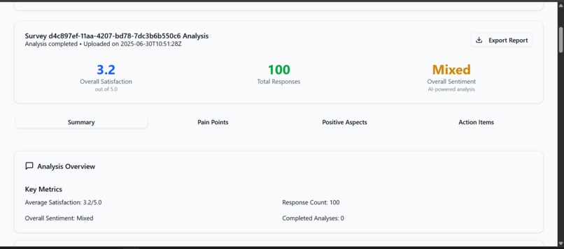 SurveySynth:  Intelligent Feedback Analyzer – screenshot 2