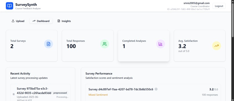 SurveySynth:  Intelligent Feedback Analyzer – screenshot 3