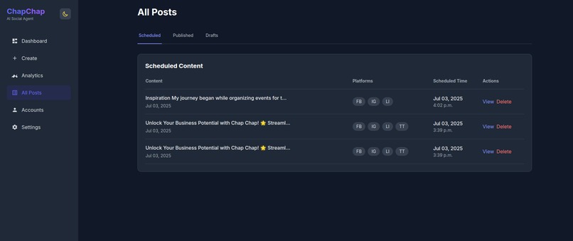 ChapChap: Social Media Management, Supercharged – screenshot 3