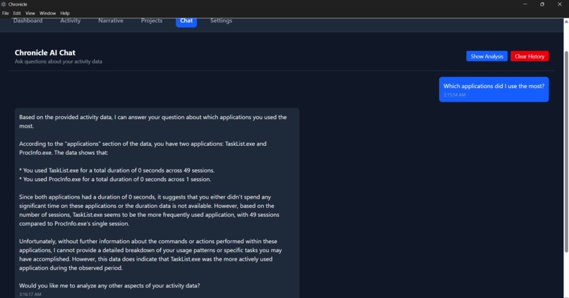 Chronicle - AI-Powered Activity Intelligence Platform – screenshot 9