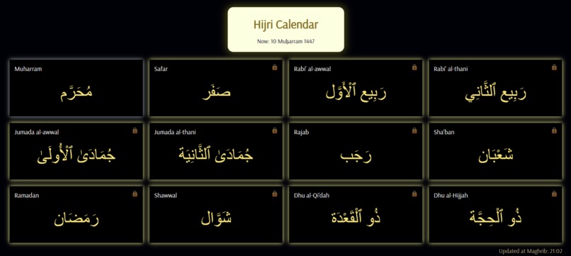 Lunar Hijri Calendar – screenshot 1
