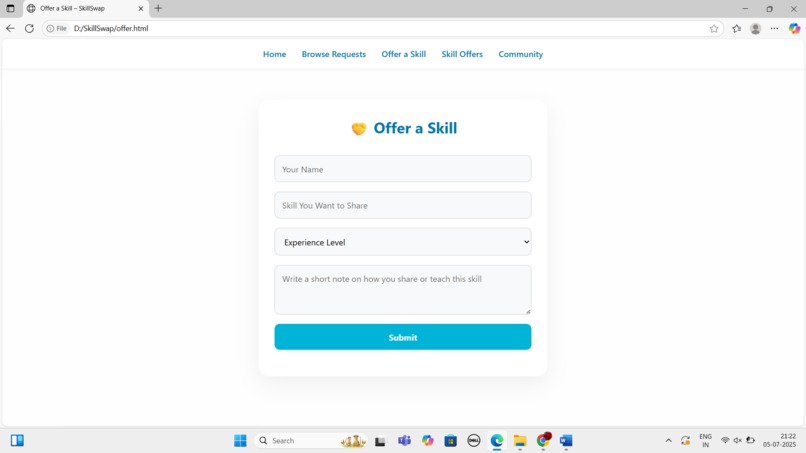 SkillSwap – screenshot 1