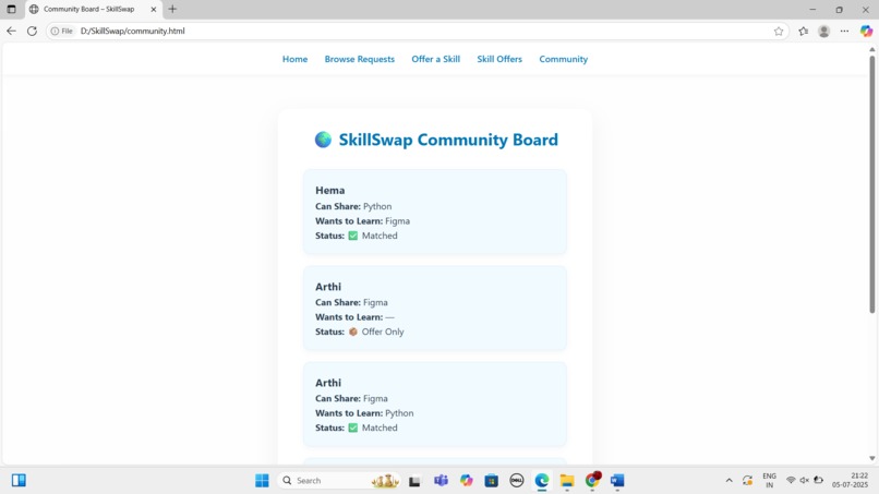SkillSwap – screenshot 2