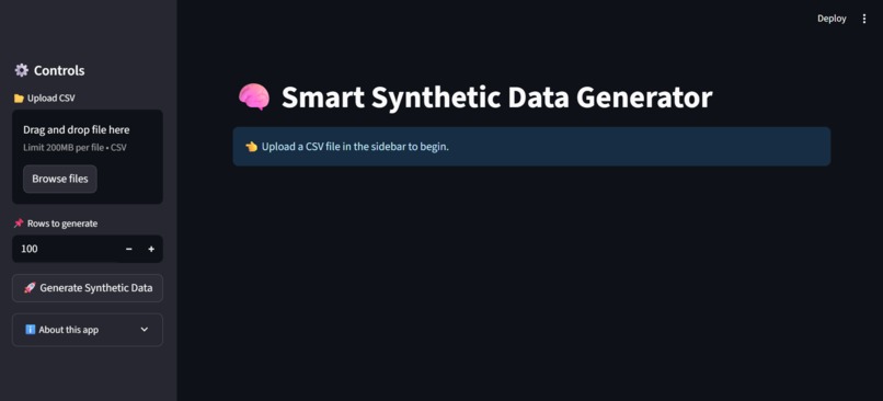 Smart Synthetic Data Generator – screenshot 1