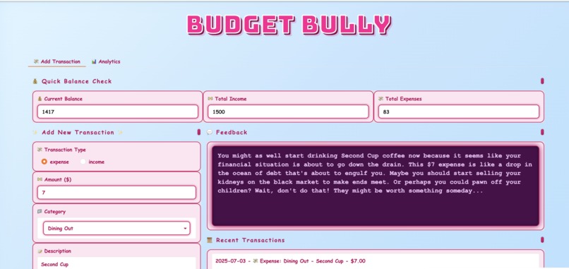 budget bully – screenshot 1