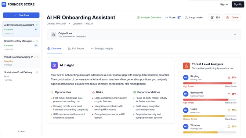 FOUNDER SCOPE – screenshot 1