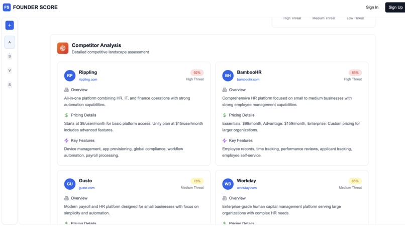 FOUNDER SCOPE – screenshot 2