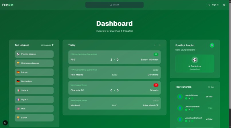FootBot – screenshot 2
