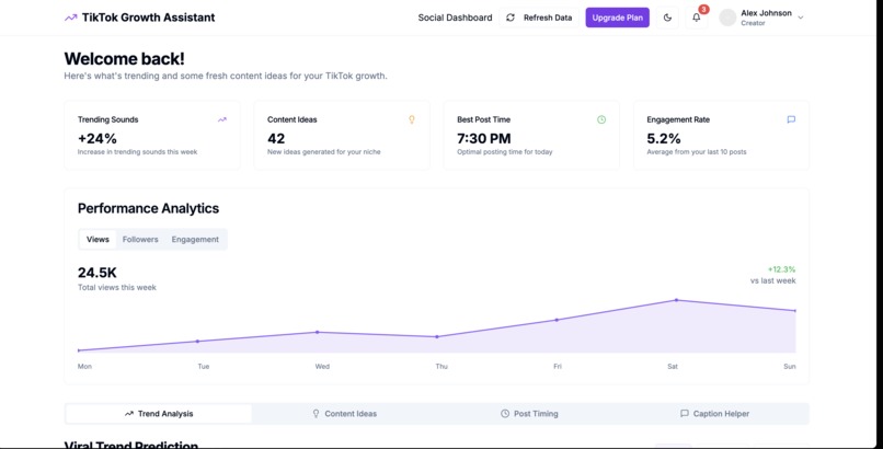 TikTok Growth Assistant – screenshot 1