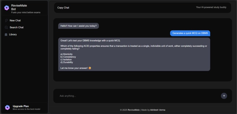 ReviseMate – AI-Powered Exam Revision Buddy – screenshot 1